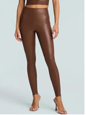 Commando Brown Faux Leather Leggings size medium nwt